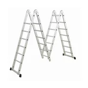 Escalera plegable multifuncional con bisagras grandes (4x6 peldaños)