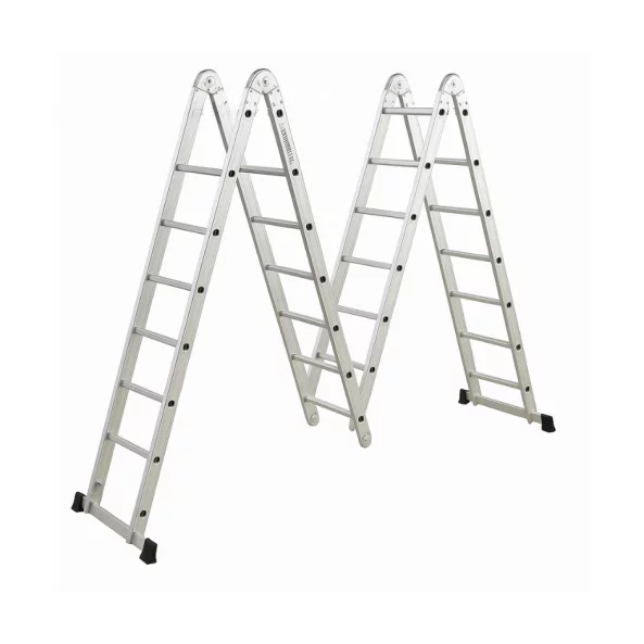 Escalera plegable multifuncional con bisagras grandes (4x6 peldaños)