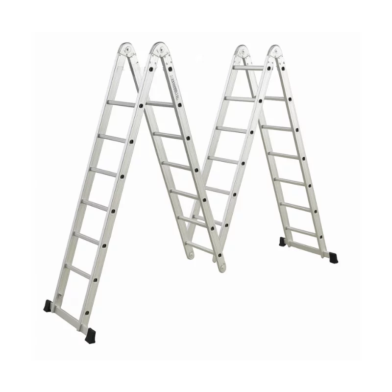 Scară pliabilă multifuncțională cu balamale mari (4x6 trepte)