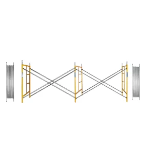 Schelă din oțel cu configurare multiplă – 1800×900×2000 mm, 4 diagonale, 1 platformă