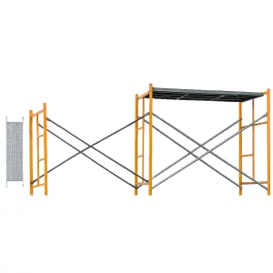 Andamio de acero con múltiples configuraciones – 1800×900×2000 mm, 4 diagonales, 1 plataforma