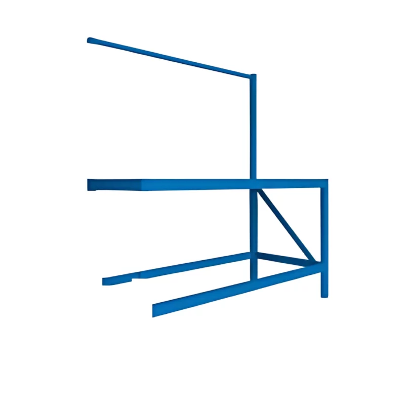 Prelungire masa de lucru industriala cu cadru superior pentru panou, dimensiuni L1000 × D600 × H1000/1500 mm, capacitate 1000 kg/nivel-Blue