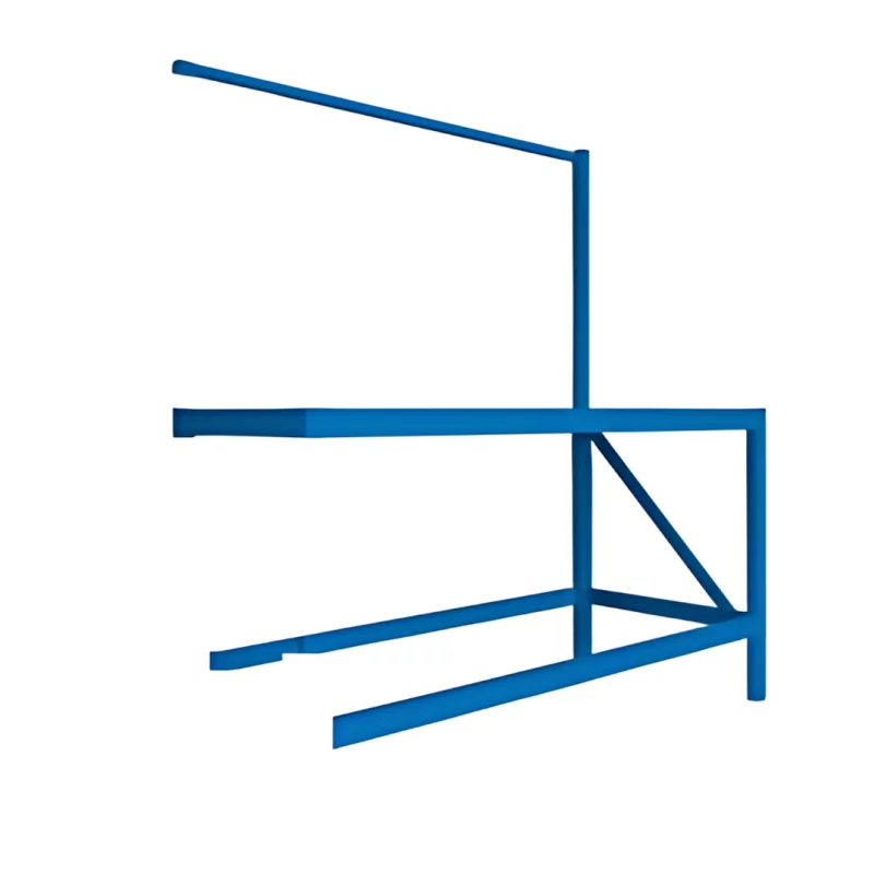 Prelungire masa de lucru industriala cu cadru superior pentru panou, dimensiuni L2000 × D600 × H1000/1500 mm, capacitate 1000 kg/nivel-Blue