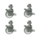 Set de 4 roti pentru schela din aluminiu cu frana 8 inch