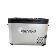 Autós hűtőszekrény kompresszoros smart coolerrel, Bluetooth-kapcsolattal, dupla hűtőzónával, 32,2 literes kapacitással, zöldadóval együtt – ÚJRACSOMAGOLT TERMÉK!