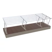 Carport din -aluminiu- pentru 6 mașini (Pachetul nu contine panouri fotovoltaice)