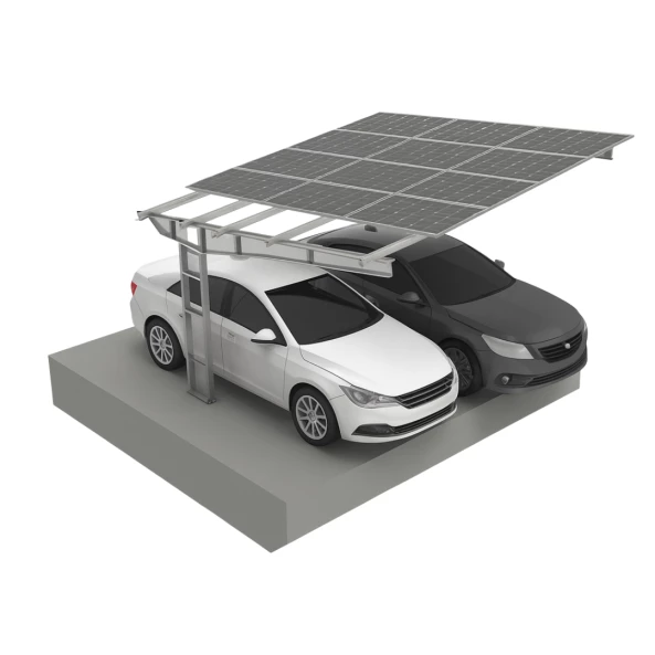 Carport din oțel zincat pentru 2 mașini (Pachetul nu contine panouri fotovoltaice)