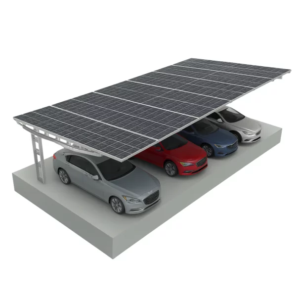 Carport din oțel zincat pentru 4 mașini (Pachetul nu contine panouri fotovoltaice)