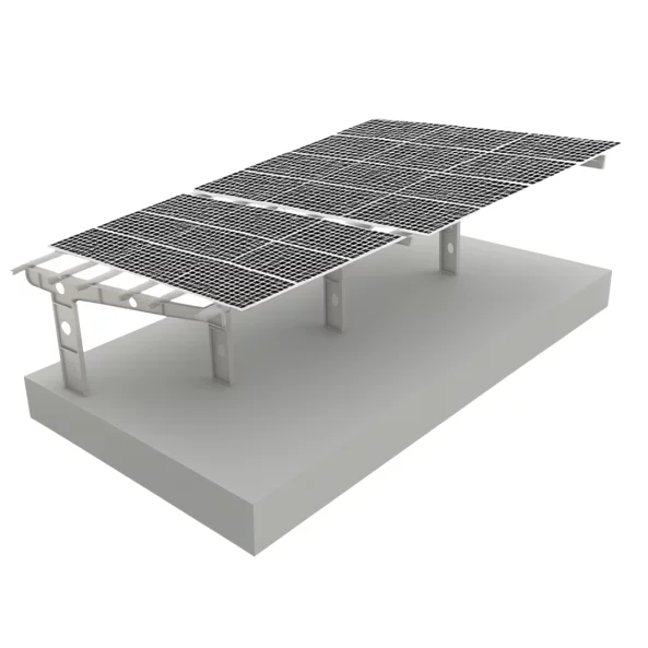 Carport din oțel zincat pentru 4 mașini (Pachetul nu contine panouri fotovoltaice)