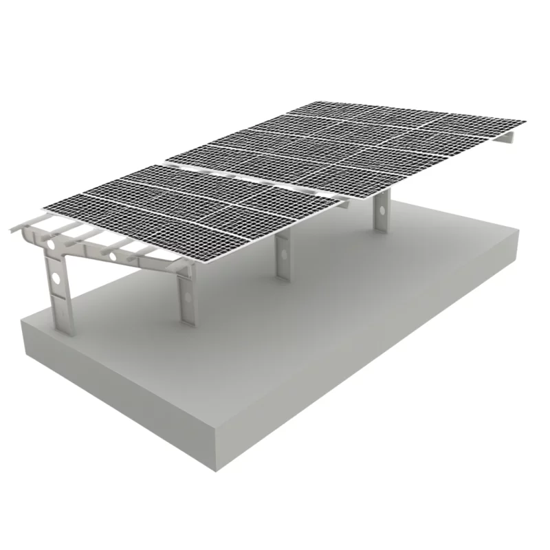 Carport din oțel zincat pentru 4 mașini (Pachetul nu contine panouri fotovoltaice)
