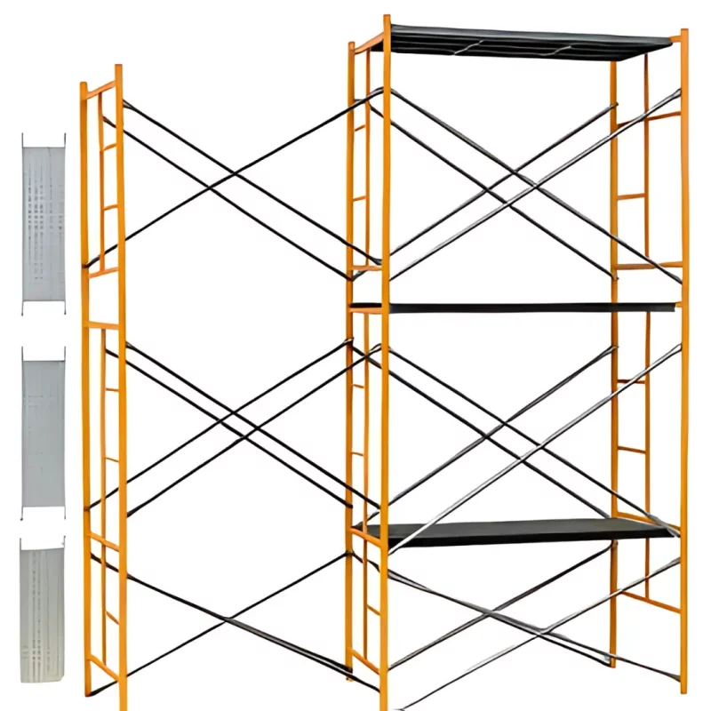 Schelă din oțel L 3600×900 l×6000 h mm, cu 24 diagonale si 6 platforme