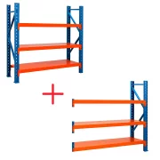 Professzionális tárolóállvány 900 kg/polc – L3900xSz600xM2000, 5400 kg