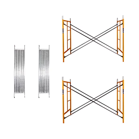 Schela otel 1800 L *900 l * 4000 h cu 8 diagonale și 2 platforme