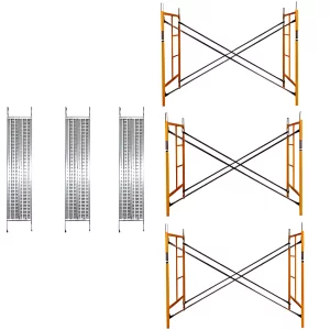 Schela otel 1800 L *900 l * 6000 h cu 12  diagonale și 3 platforme