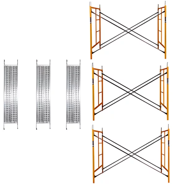 Schela otel 1800 L *900 l * 6000 h cu 12  diagonale și 3 platforme