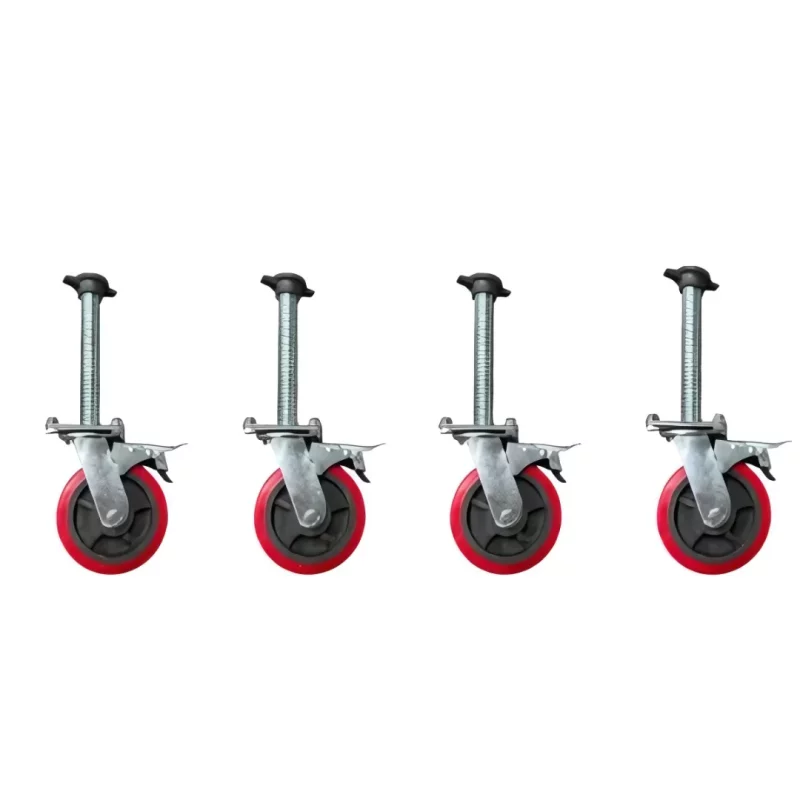 Set 4 roți schela otel cu frana 6 inch (145MM)