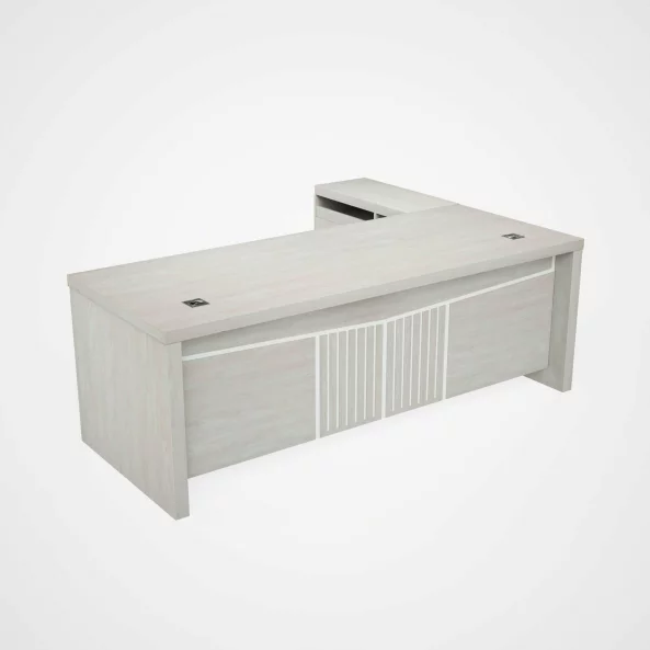 Set complet birou directorial cu dulap lateral și scaun ergonomic – eleganță, funcționalitate și confort premium pentru spațiul tău de lucru.