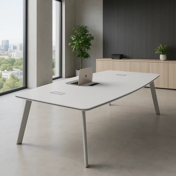 Masă conferinta  , picioare metalice,design modern și elegant ,calitate premium , dimensiuni 2200*1100*750