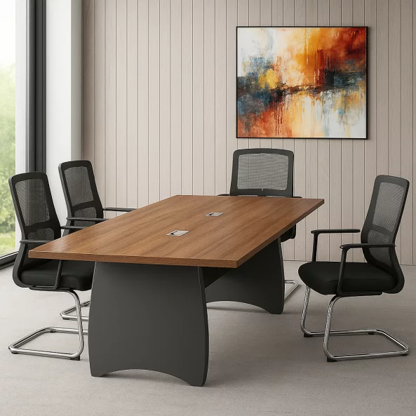 Konferenciaasztal, modern es elegans design, premium minoseg, 2400*1200*750 meretek