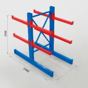 Конзолна стойка дължина 1500 мм X дълбочина 2400 мм X височина 2500 мм