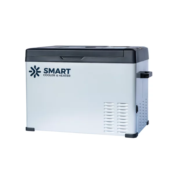 Autós hűtő kompresszorral, Smart Cooler 40L, 12/24 V, LCD kijelzővel és Bluetooth-tal, zöld adóval együtt – ÚJRACSOMAGOLT TERMÉK!