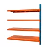 Bővítő elem – Professzionális tárolópolc – 4 szint, 500 kg/szint – H1900 x Sz600 x M2500, 2000 kg
