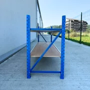 Masa de lucru industriala cu placaj L2000 x D600 x H1000 -200kg/nivel BLUE &amp; WHITE