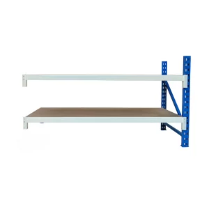 Prelungire pentru masa de lucru industriala cu placaj L2000 x D600 x H1000 mm-200kg/nivel BLUE &amp; WHITE