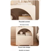 Mesita de noche moderna minimalista con espacio de almacenamiento