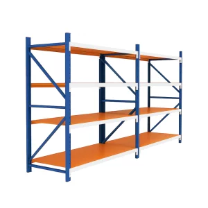 Extensión – Estantería profesional para almacenamiento – L2000xAn400xAl2000 – 800 kg (Azul y Blanco)