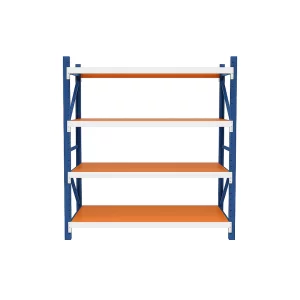Estantería profesional de almacenamiento – 2000x400x2000 mm – 800 kg (Azul y Blanco)