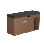 Cipősszekrény paddal – Modern és elegáns design, 100x34x50 cm, barna színben, ideális a rendszerezéshez és kényelemhez