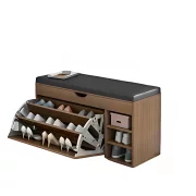 Cipősszekrény paddal – Modern és elegáns design, 100x34x50 cm, barna színben, ideális a rendszerezéshez és kényelemhez