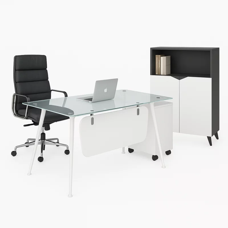 Set complet birou, scaun si  comoda  de o calitate inalta,  eficienta maxima si design modern