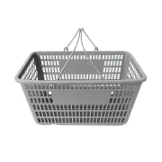 Coș de cumpărături din plastic reciclabil – 30L, cu mâner din inox