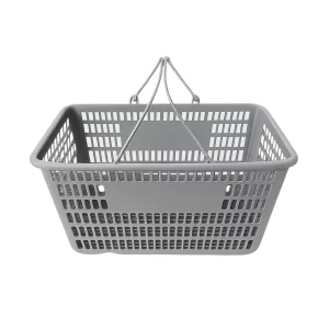 Coș de cumpărături din plastic reciclabil – 30L, cu mâner din inox