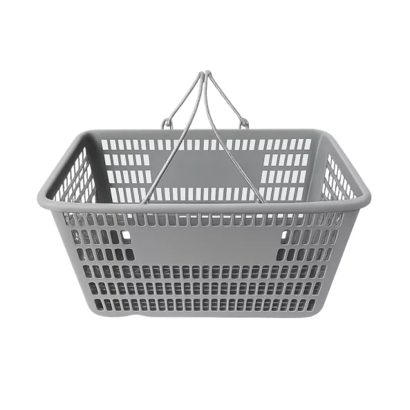 Coș de cumpărături din plastic reciclabil – 30L, cu mâner din inox