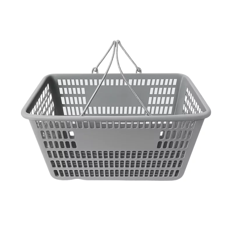 Coș de cumpărături din plastic reciclabil – 30L, cu mâner din inox