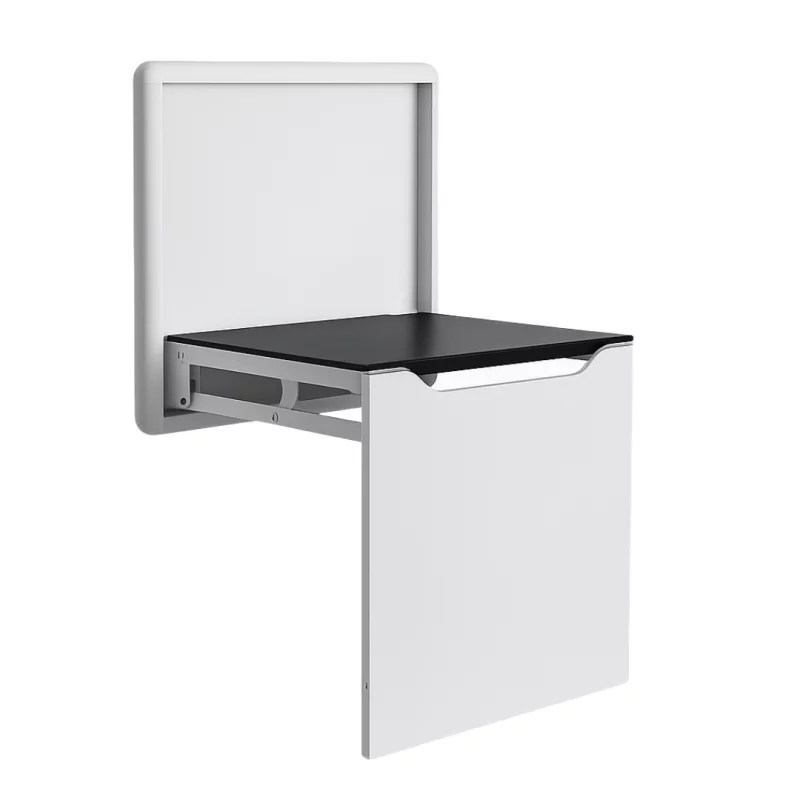 Scaun pliabil de perete pentru încălțăminte – aliaj de aluminiu și oțel-gri