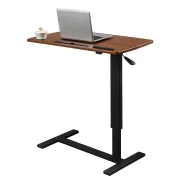 Masă reglabilă pentru laptop cu suport pentru cană și slot – design modern, robustă și multifuncțională-80x40x(66-94)cm-walnut