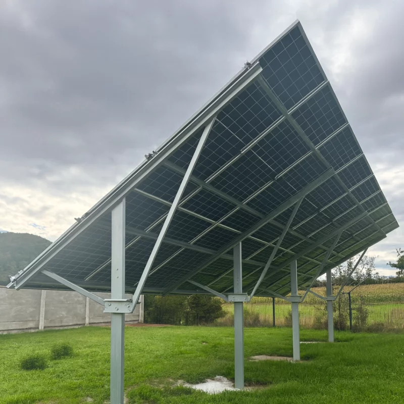 Structură din oțel pentru montaj panouri fotovoltaice, unghi reglabil-4 Kw