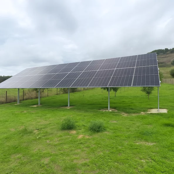 Estructura de acero para montaje de paneles fotovoltaicos, ángulo ajustable – 4 kW
