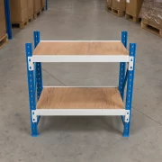 Masa de lucru industriala cu placaj L1000 x D600 x H1000mm-200kg/nivel Blue &amp; White