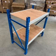 Masa de lucru industriala cu placaj L1000 x D600 x H1000mm-200kg/nivel Blue &amp; White