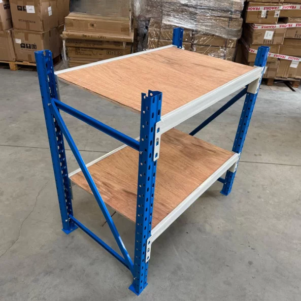Masa de lucru industriala cu placaj L1000 x D600 x H1000mm-200kg/nivel Blue &amp; White