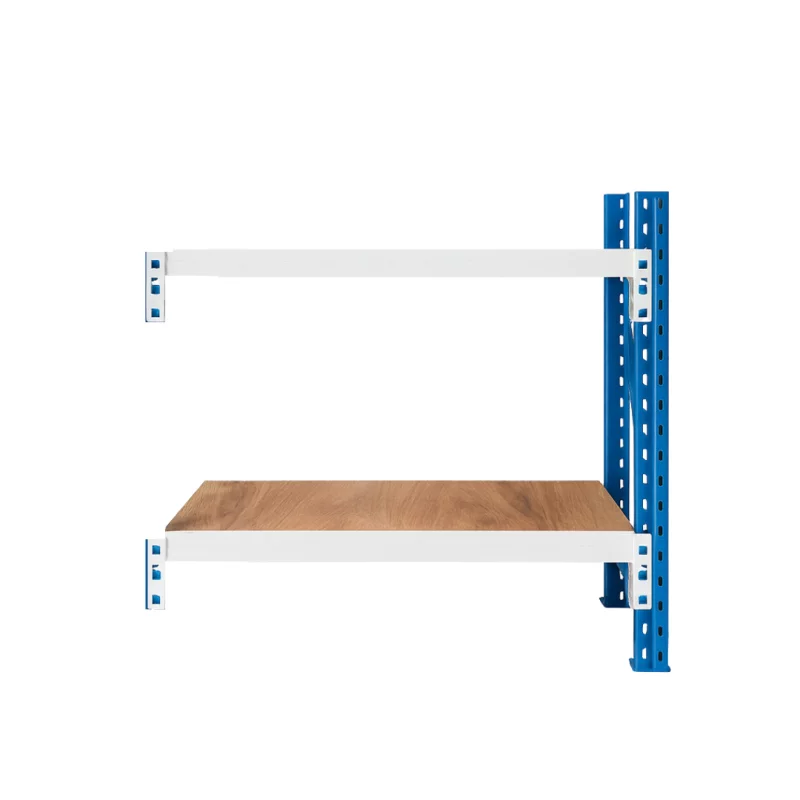 Prelungire pentru masa de lucru industriala cu placaj L1000 x D600 x H1000 mm-200kg/nivel BLUE & WHITE