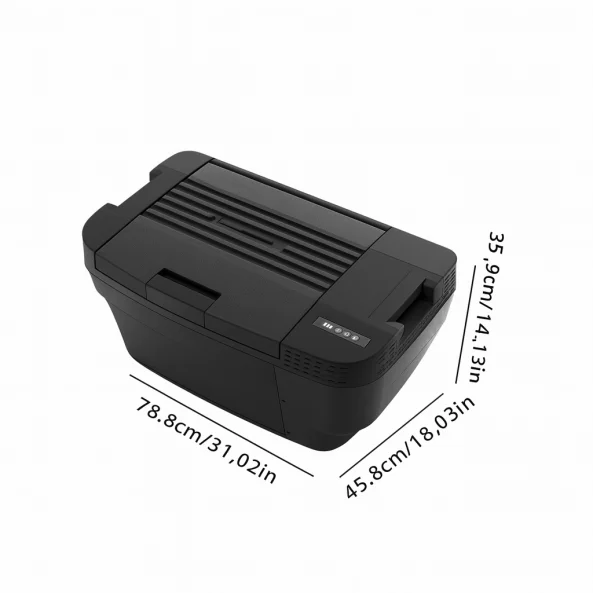 SMART COOLER TSL35 autós hűtőszekrény, 12/24V – Kifejezetten a Tesla Y modellhez tervezve, 35 literes űrtartalommal, kompresszorral, LCD kijelzővel