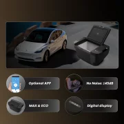 SMART COOLER TSL35 autós hűtőszekrény, 12/24V – Kifejezetten a Tesla Y modellhez tervezve, 35 literes űrtartalommal, kompresszorral, LCD kijelzővel