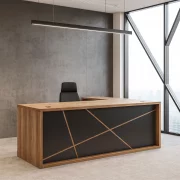 Birou directorial cu dulap lateral mobil ,design modern și elegant ,calitate premium , dimensiuni 1800*900*750