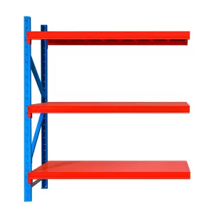 Bővítő elem – Professzionális tárolópolc – 3 szint, 500 kg/szint – H1900 x Sz600 x M2500, 1500 kg